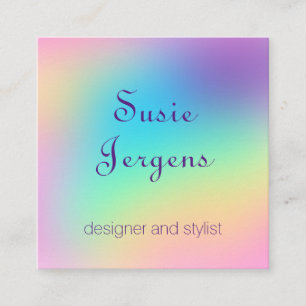 Weich Pastell Gradient Quadratische Visitenkarte