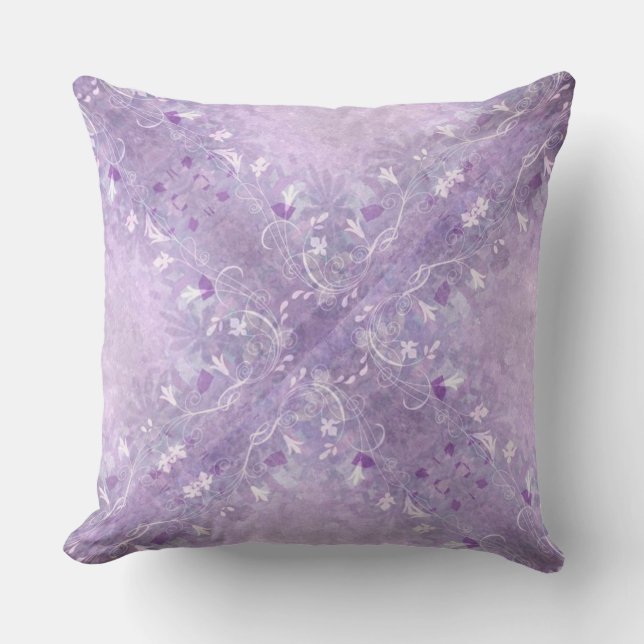 Weich Pastell Mauve Muster Kissen Kissen (Vorderseite)