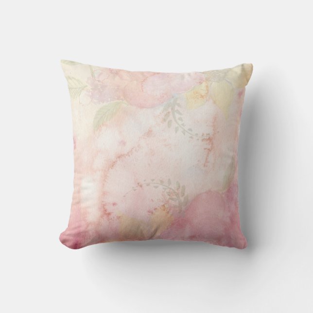 Weich Pastell Pink Grün Krawatte-Farbmuster Kissen (Vorderseite)