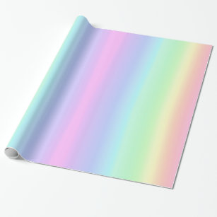 Weich Pastell Rainbow Ästhetische Strahlung Geschenkpapier
