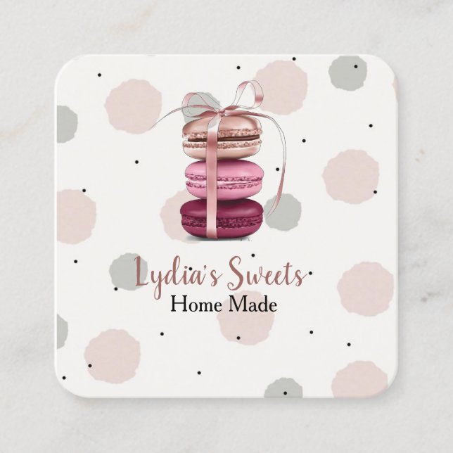 Weich Pastell Rose Sweet  Quadratische Visitenkarte (Vorderseite)