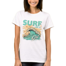 Weich pastellfarben "Surf like a girl"