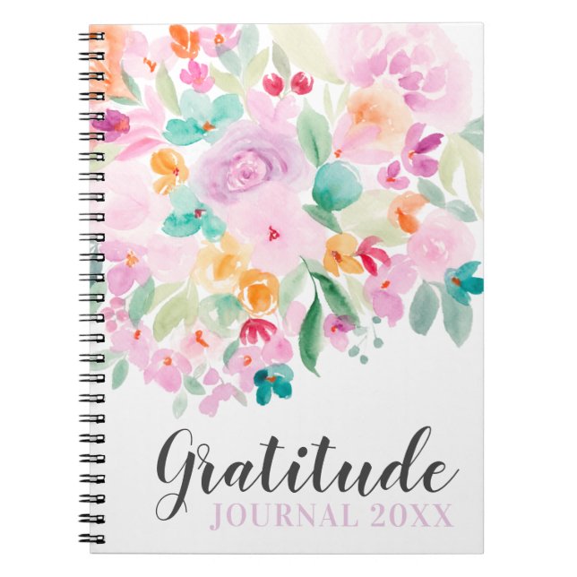 Weich pastellfarbene Aquarellschrift Notizblock (Vorderseite)