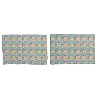 Weich pastellfarbene Blumenmuster Kissenbezug