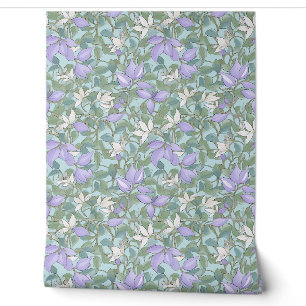 Weich pastellfarbene violette Blumen und schlaue g Tapete