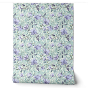 Weich pastellfarbene violette Blumen und schlaue g Tapete