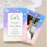 Weich pastellfarbenes Foto Sweet 16 Einladung<br><div class="desc">Feiern Sie mit dieser inspirierten Einladung den besonderen Tag Ihrer Tochter. Sie können das Bild an jede Ihrer Tochter anpassen,  um Ihren Gast zu wecken.</div>