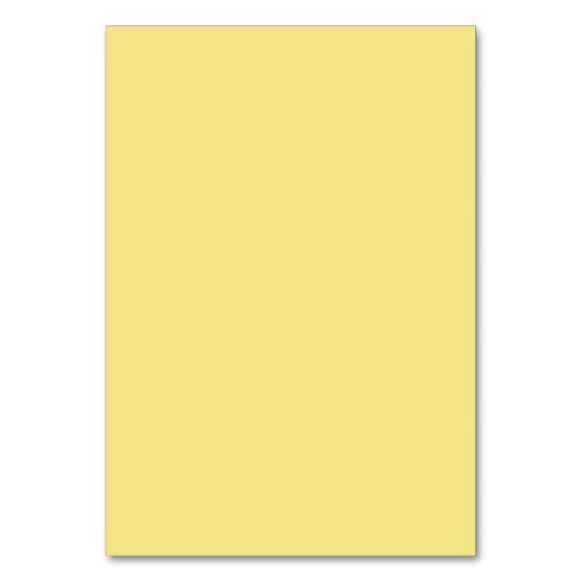 Weich pastellgelber Hintergrund bereit für individ Tischnummer (Vorderseite)