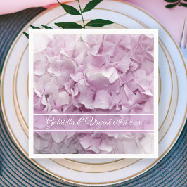 Weich-Pink-Hydrangea-Hochzeit Serviette