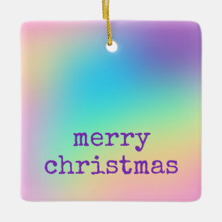 Weich Prismatischer Regenbogen Gradient "Frohe Wei Keramikornament