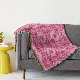 Weich rosa Abstraktes Mandala-Muster Decke