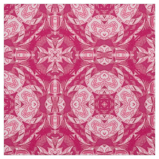 Weich rosa Abstraktes Mandala-Muster Stoff (Muster)