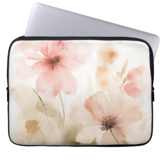 Weich rosa Blüten Laptopschutzhülle