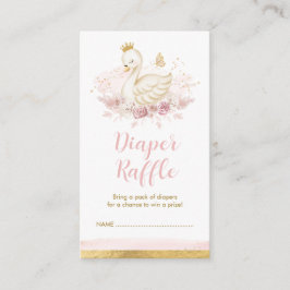 Weich rosa Blütenpinsel Schwanenschwan Prinzessin- Begleitkarte