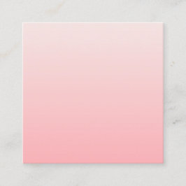 Weich rosa Farbverlauf Quadratische Visitenkarte