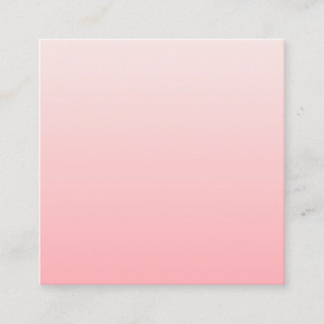 Weich rosa Farbverlauf Quadratische Visitenkarte (Vorderseite)