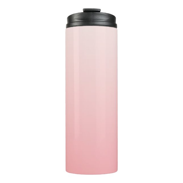 Weich rosa Farbverlauf Thermosbecher (Vorderseite)