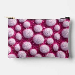 Weich rosa Flusshallen auf Glittery Vibrant Magent Zubehörtasche