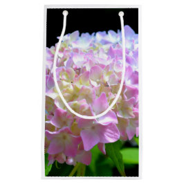 Weich-rosa-gelbe lila Hydrangeas-Blume Kleine Geschenktüte