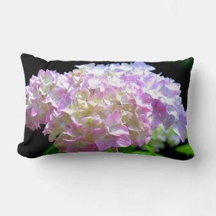 Weich-rosa-gelbe lila Hydrangeas-Blume Lendenkissen