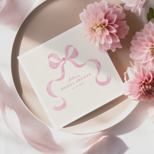 Weich rosa Handgezeichnetes Brautparty Serviette
