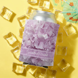 Weich rosa Hydrangea Blume Gastgeschenke Hochzeite Dosenkühler