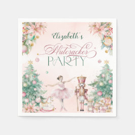 Weich rosa Nutcracker Girls Geburtstagsparty Serviette