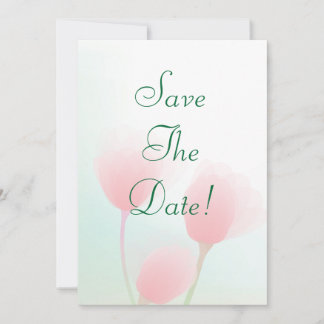 Weich rosa Pastelltulpen Hochzeiten speichern das Einladung