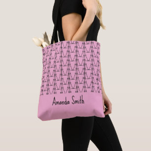 Weich rosa, Personalisiert, Kokospalmen der Silhou Tasche