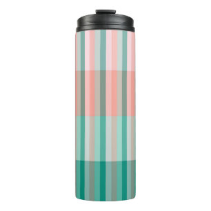 Weich rosa Pfirsich Bernstein Yucca und Arbor Gree Thermosbecher