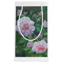 Weich rosa Rosen-Geschenk-Tasche