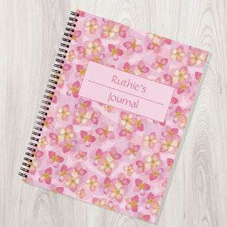 Weich rosa Rosen und Herz Journal Notizbuch