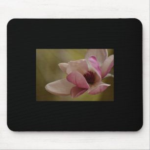 Weich rosa Träume blühen Sticker Mousepad