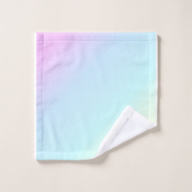 Weich rosa und blau glänzen badhandtuch set (Waschlappen)