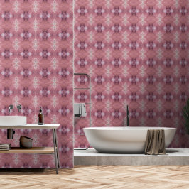 Weich rosa und lila abstraktes M-Formatmuster Tapete