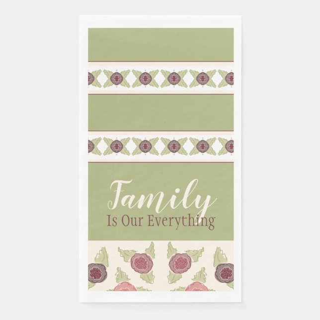 Weich rosa und Pflaume Serviette (Vorderseite)