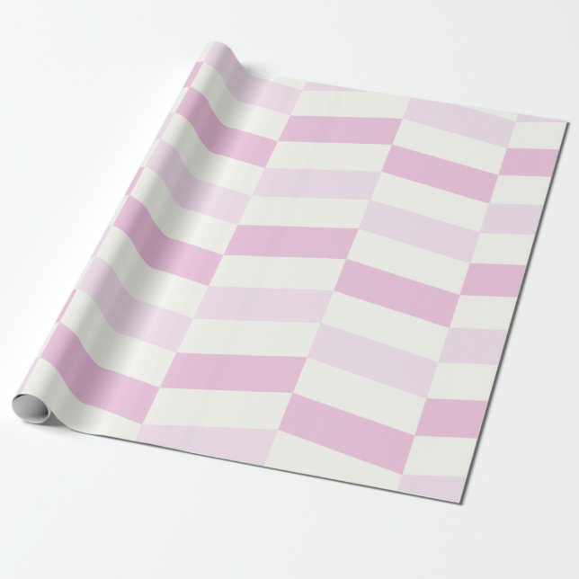 Weich rosa und weiß gefärbtes Verpackungspapier Geschenkpapier (Ungerollt)