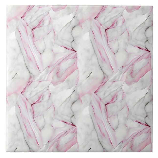 Weich rosa und weißer Marmor Fliese (Vorderseite)