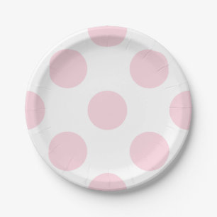 Weich rosa und weißer pappteller