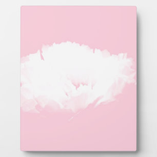 Weich rosa Weiße Peony Plaque Fotoplatte