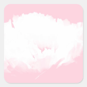Weich rosa, weißes Peony Floral Muster S Aufkleber
