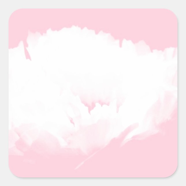 Weich rosa, weißes Peony Floral Muster S Aufkleber (Vorderseite)