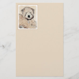 Weich überzogene Drahtgitter Terrier Malerei Origi Briefpapier
