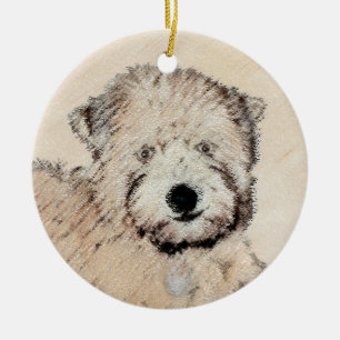Weich überzogene Drahtgitter Terrier Malerei Origi Keramik Ornament