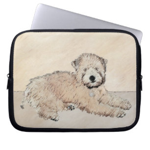 Weich überzogene Drahtgitter Terrier Malerei Origi Laptopschutzhülle