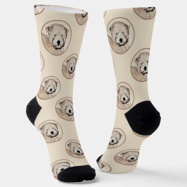 Weich überzogene Drahtgitter Terrier Malerei Origi Socken (Gewinkelt)