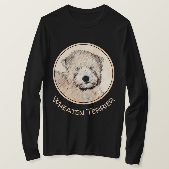 Weich überzogene Drahtgitter Terrier Malerei Origi T-Shirt (Design vorne)