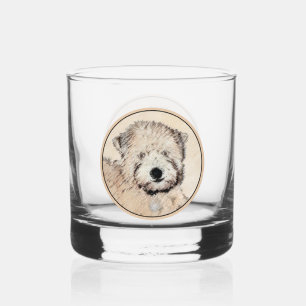 Weich überzogene Drahtgitter Terrier Malerei Origi Whiskyglas