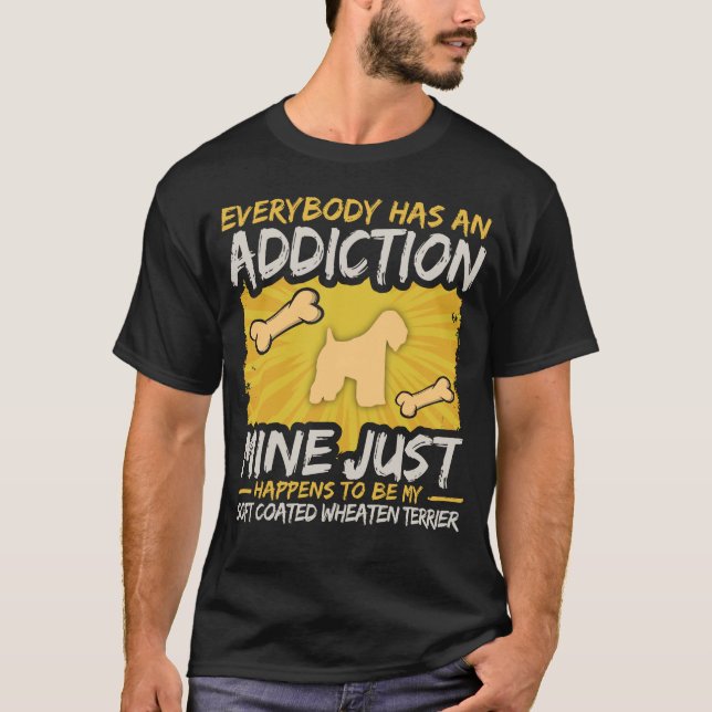 Weich überzogene Wheaten lustige Hundesucht T-Shirt (Vorderseite)