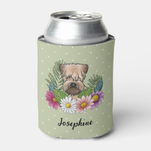 Weich überzogene Wheaten Terrier farbenfrohe Blume Dosenkühler